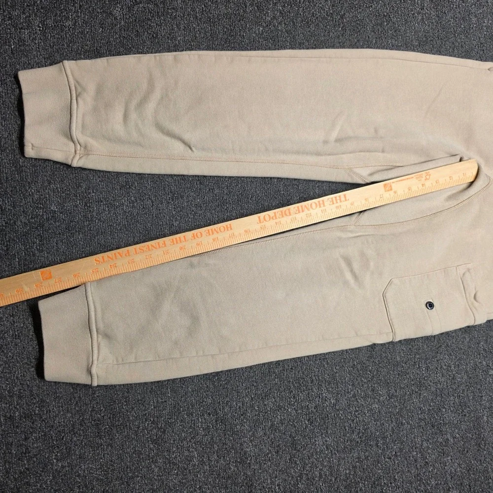 Stone Island Brushed Fleece Sweatpants Beige Men Small Cargo Jogger Slim Fit Tan